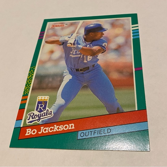 bo jackson rare baseball card Bo Jackson 1991 Error Donruss Baseball Card # 632 (No dot after inc) Vintage